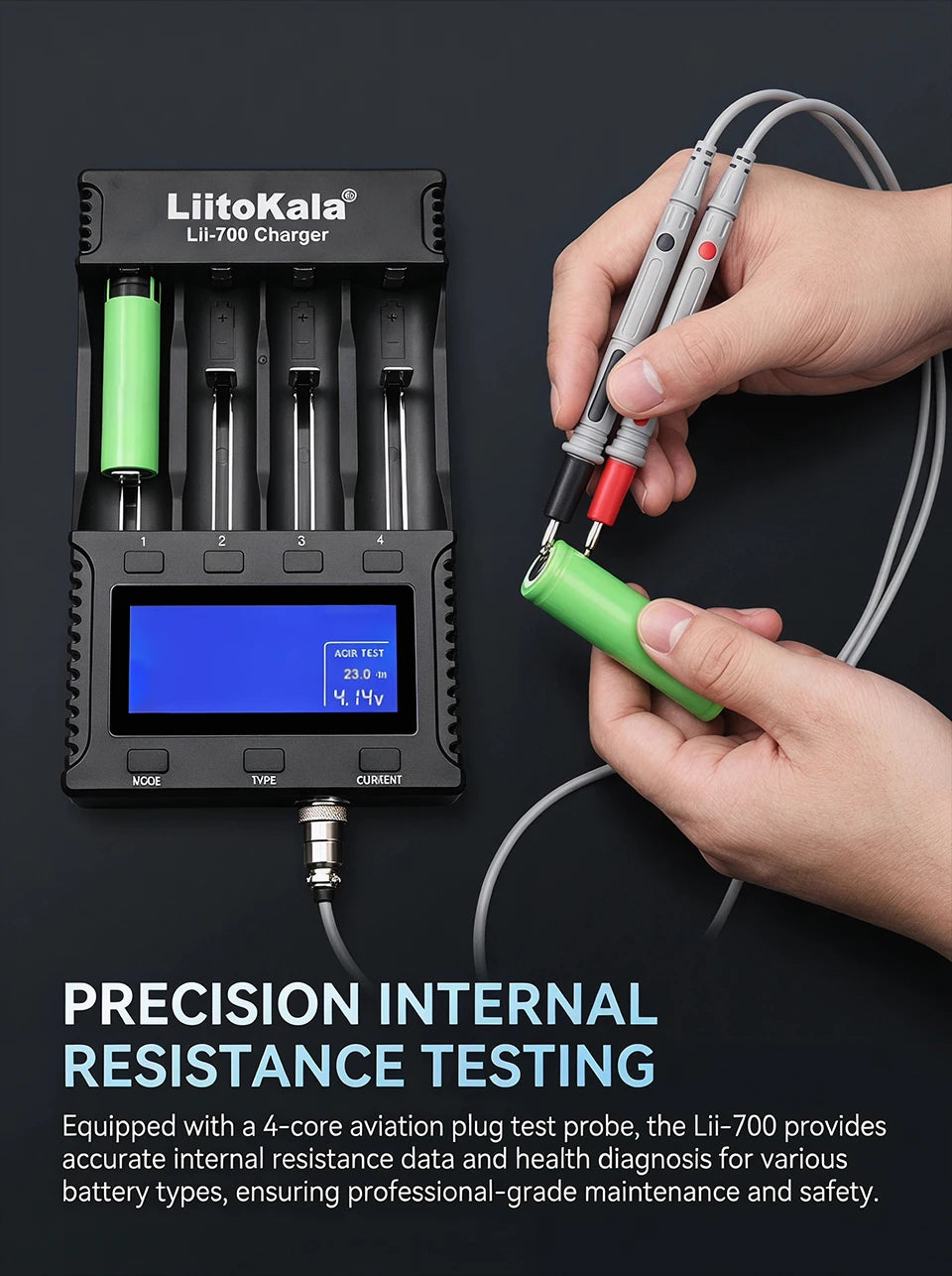 LiitoKala Lii-700 Universal 18650 AA AAA Charger, QC 12V 5A Fast Charge, Overcharge & Reverse Protection, 0V Battery Activation