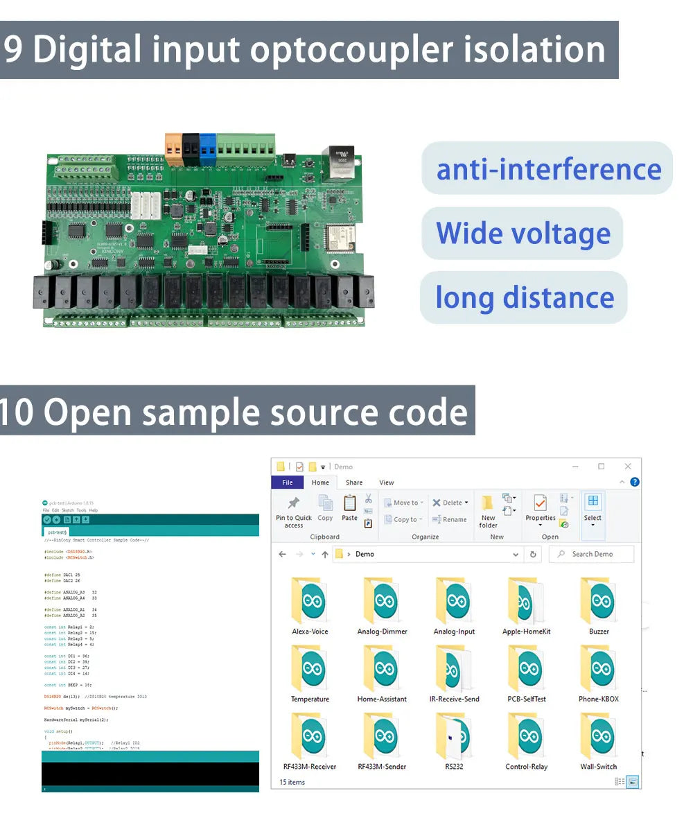 KC868-A16S 16CH ESP32 Relay Board Ethernet Wifi Switch   Home Assistant Tasmota 2/4G RTC DS3231 Module