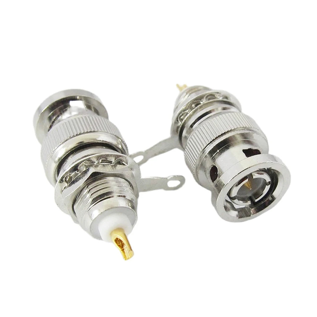 1pc New BNC Male Plug RF Coax Connector Straight With Nut Solder Cup Nickelplated Wholesale Price
