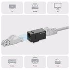 1-24PCS Cat6 RJ45 Keystone Coupler Network Ethernet Dual Straight Head Lan Cable Connectors Internet CAT 6 6a Extender Plug