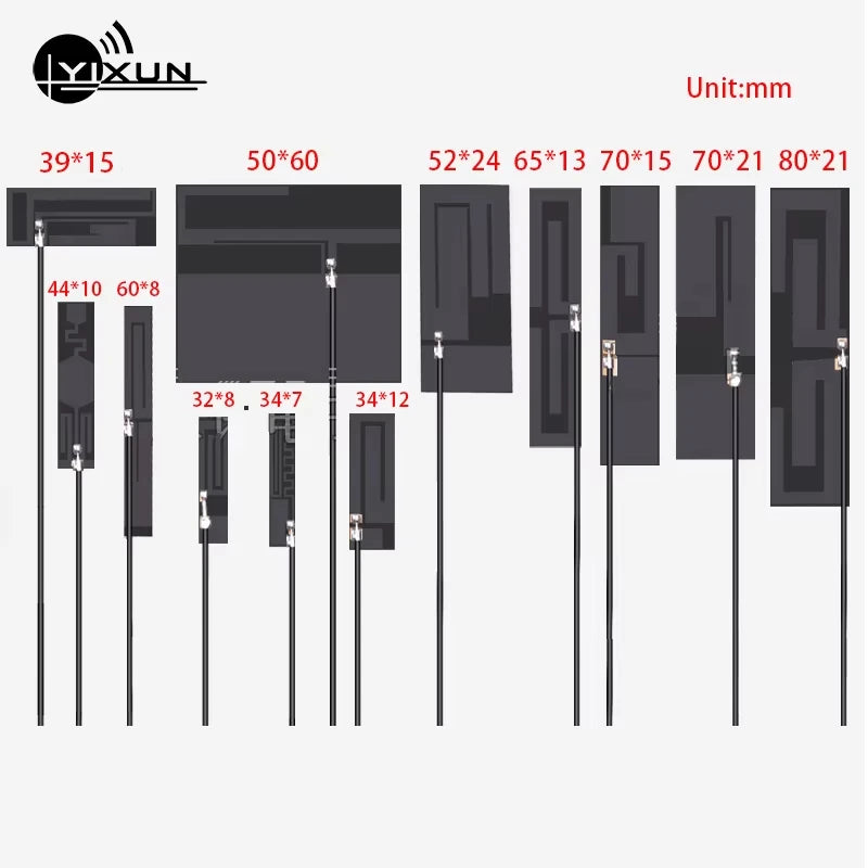 2PCS GSM GPRS 2G 3G LTE 4G Internal FPC Soft Board Antenna Siginal Booster Amplifier MHF1 RG1.13 20cm Cable 8dbi 700-2700MHz