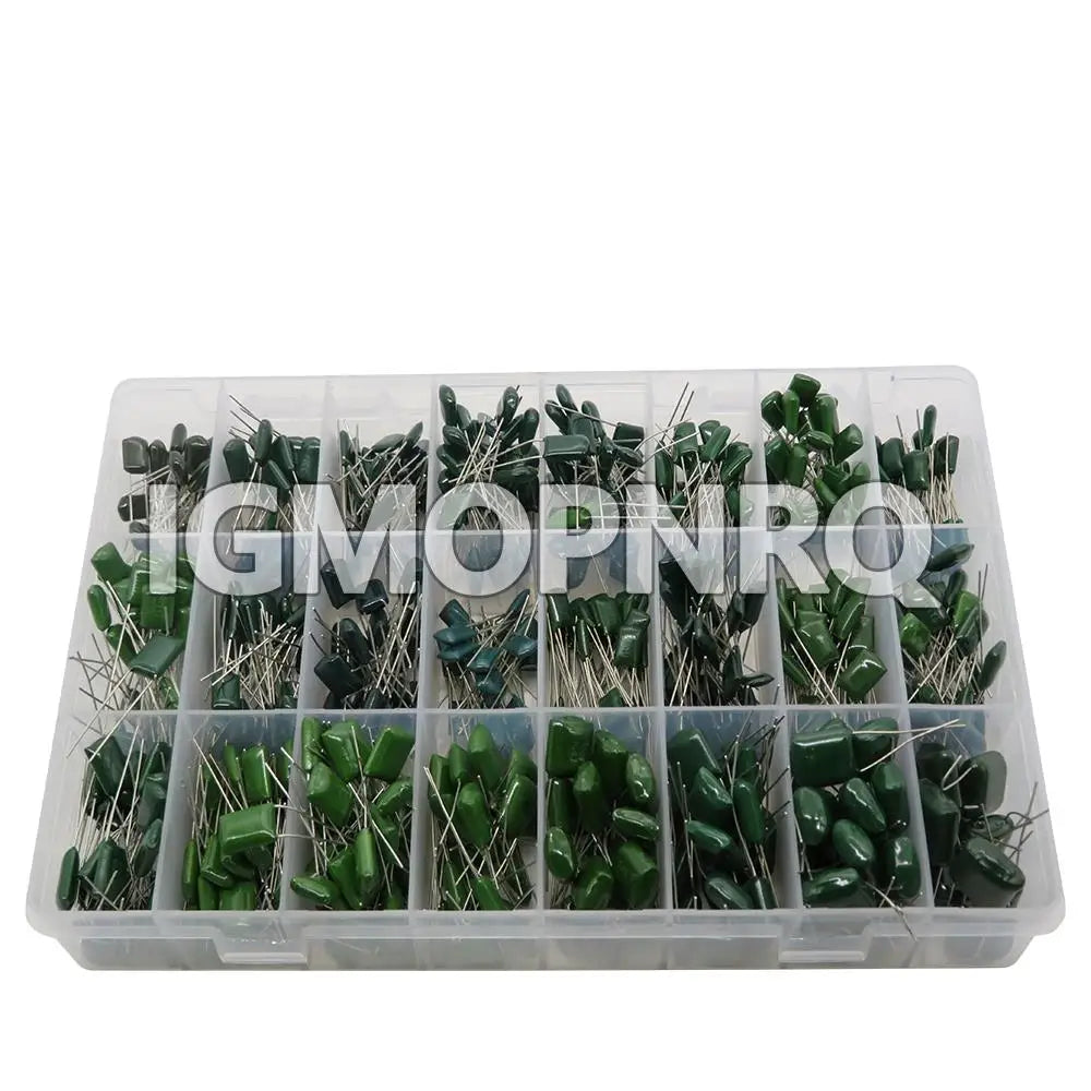 660PCS/lot 24Value Capacitor Kit 100V 2A221J To 2A474J Polyester Film Capacitor Assorted Kit 0.47nF 0.68nF 1nF 2.2nF Capacitors