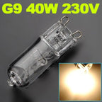 10pcs G9 25W 40W 60W Halogen Light Bulbs 2 Pin Base Warm White Small Bulb Lamps for Chandeliers / Cabinet Clear Frosted Lights