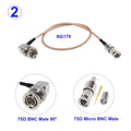 1Pcs RG179 Cable 75 Ohm Micro BNC Male to BNC Male/BNC Female Connector RG-179 RF Pigtail HD Video Mini BNC to BNC Jumper Line