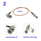 1Pcs RG179 Cable 75 Ohm Micro BNC Male to BNC Male/BNC Female Connector RG-179 RF Pigtail HD Video Mini BNC to BNC Jumper Line