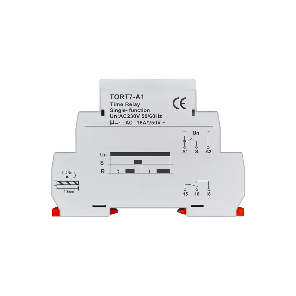 TOMZN TORT7 Series Delay-ON Delay-OFF 10in1 Asymmetric Cycler Time Relay Multi-function Timer Switch 0.1S-10D Pulse Interval