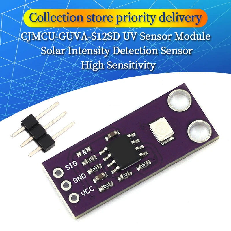 CJMCU-GUVA-S12SD UV Sensor Module High Sensitivity Sunlight Intensity Detector Board Weather Station Smart Home Use