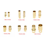 Amass Bullet Banana Plug Connector 3.5mm 4mm 5.5mm 6mm 6.5mm 8mm Male Or Female for RC Motor ESC Battery Part Gold PlatedARE4