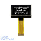 1.51 1.54 Inch 24PIN SPI/IIC/6800 COG 3.3V Blue PMOLED Screen SSD1309 Graphic 128x56 Display Transparent OLED 128x64