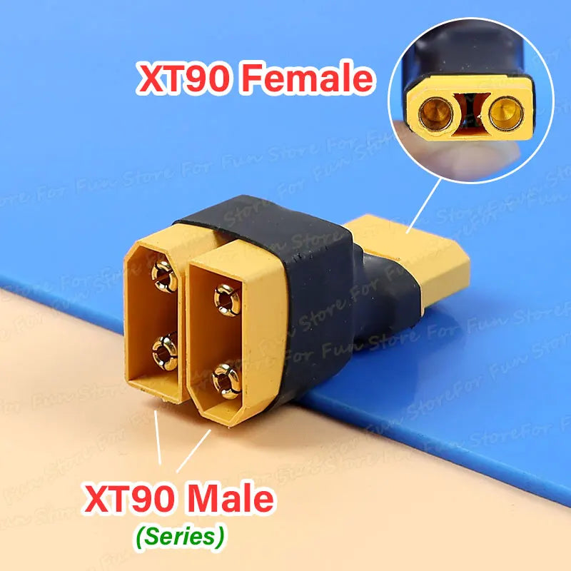 For Fun 1PC XT60 XT90 T Plug Parallel/Series Adapter Male Female Conversion Plug Converter Connector for RC Lipo Battery ESC