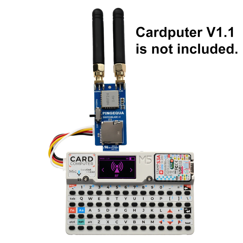 M5Stack Cardputer RF 3-in-1 Board NRF24L01+ PA/LNA & CC1101 Sub-GHz Module with MicroSD Slot, Plug & Play, Grove Cable