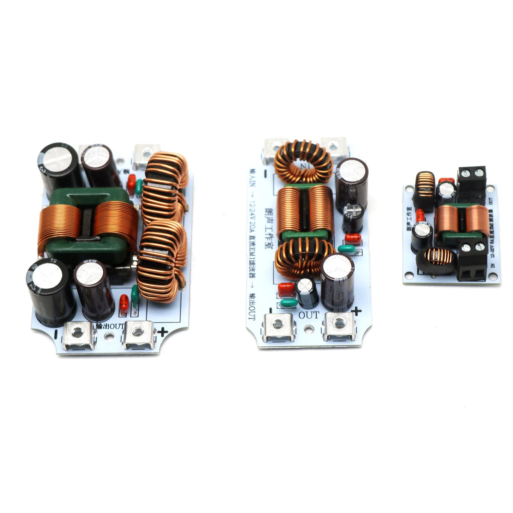 8A 20A 50A Car Audio Power Filter DC LC EMI Filter EMC Purifying Power Supply Amplifier Music High-Frequency Noise Filtering 12V
