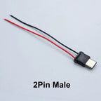 YanXi 2/5/10PCS 2Pin 4Pin Type-C Waterproof Female Connector Fast Charger Charging Interface USB Port Socket With Cable