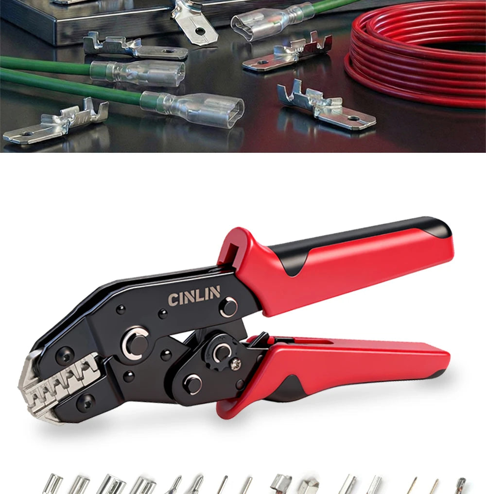 CLN-68B 0.08-1.5mm² Open Barrel Terminals Pliers Crimping Tool (28-16AWG) for JST, DuPont, Molex, PH2.0 XH2.54 3.96 4.2mm Pitch