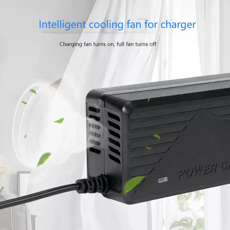 12.6V 5A 6A 18650 Lithium Battery Charger for 21V 3A 4A with Cooling Fan Li-ion Battery Fast Charging Charger Double Line DC 5.5