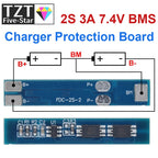 TZT 1/3/5/10PCS  2S 3A Li-ion Lithium Battery 7.4v 8.4V 18650 Charger Protection Board bms pcm for li-ion lipo battery cell pack