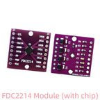 1Pcs Capacitive Sensor FDC2214 Module QFN Chip Adapter Board Electronic Competition Near-Liquid Level Non-Contact Sensing