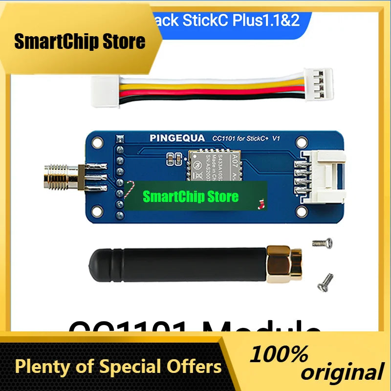 SmCpRF CC1101 Module For M5Stack StickC Plus1.1/2, Supports CC1101 433MHz, With Bruce Firmware, Plug-and-play Grove Connection