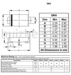 20PCS B220A-13-F B230A-13-F B240A-13-F B250A-13-F B260A-13-F 20V 30V 40V 50V 60V 2A Schottky diode SMA/DO-214AC