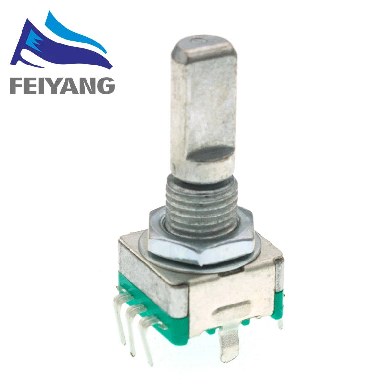 10pcs Rotary encoder,code switch/EC11/ audio digital potentiometer,with switch,5Pin, handle length 20mm