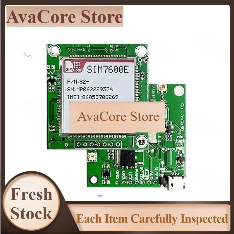 AvaCoreSIM7600E Breakout Board 4G LTE Cat1 Module Sim7600 EVB Board B1/3/5/7/8/20/38/40/41 Variant For EMEA/Korea/Thailand