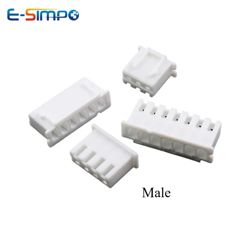 100pcs Xh2.54mm 2/3/4/5/6//7/8pin Terminals Plastic Shell Male /female Plug Housing Shell Connector