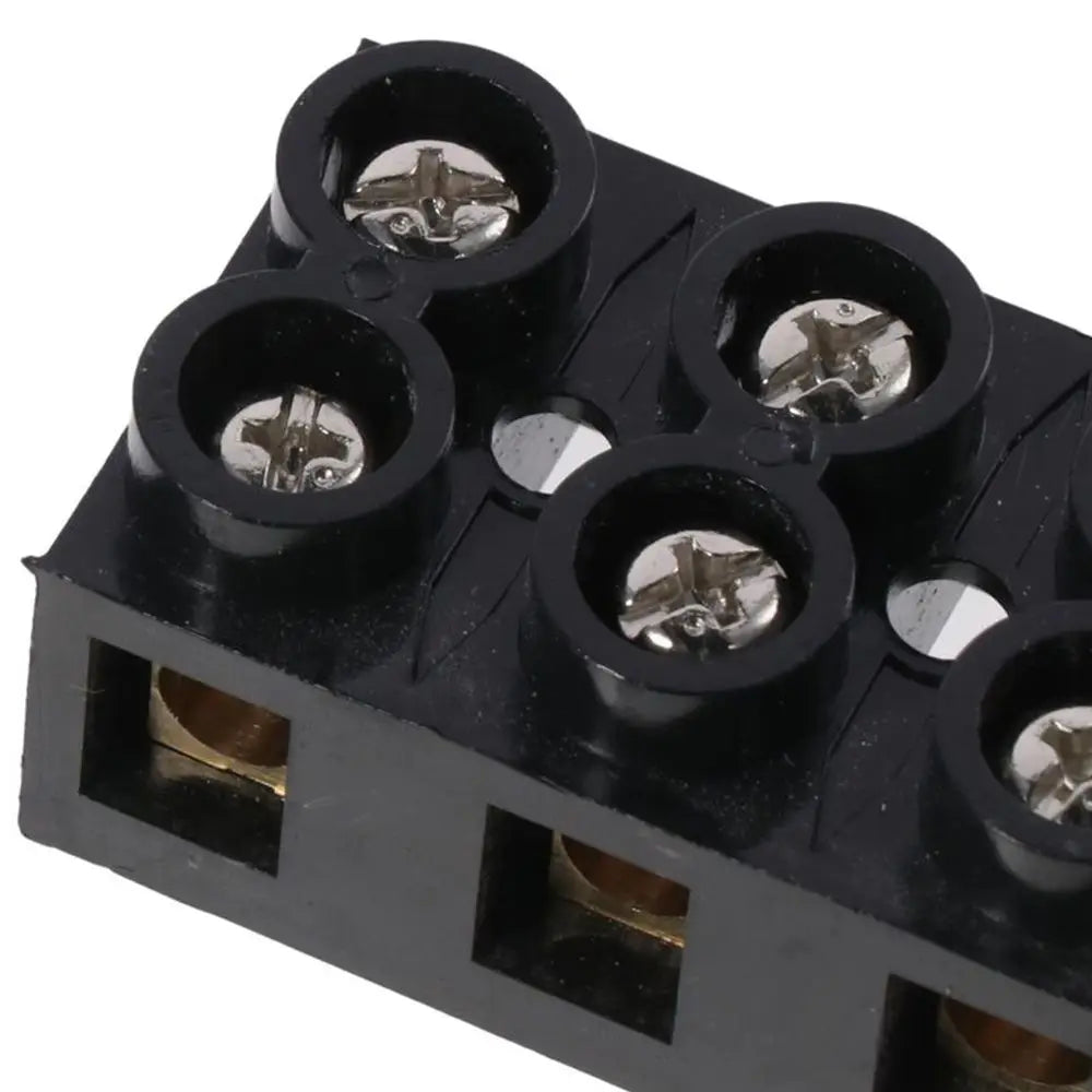 Terminal Block 500V 60A Dual Row 3 Positions Screw Electric Barrier Strip