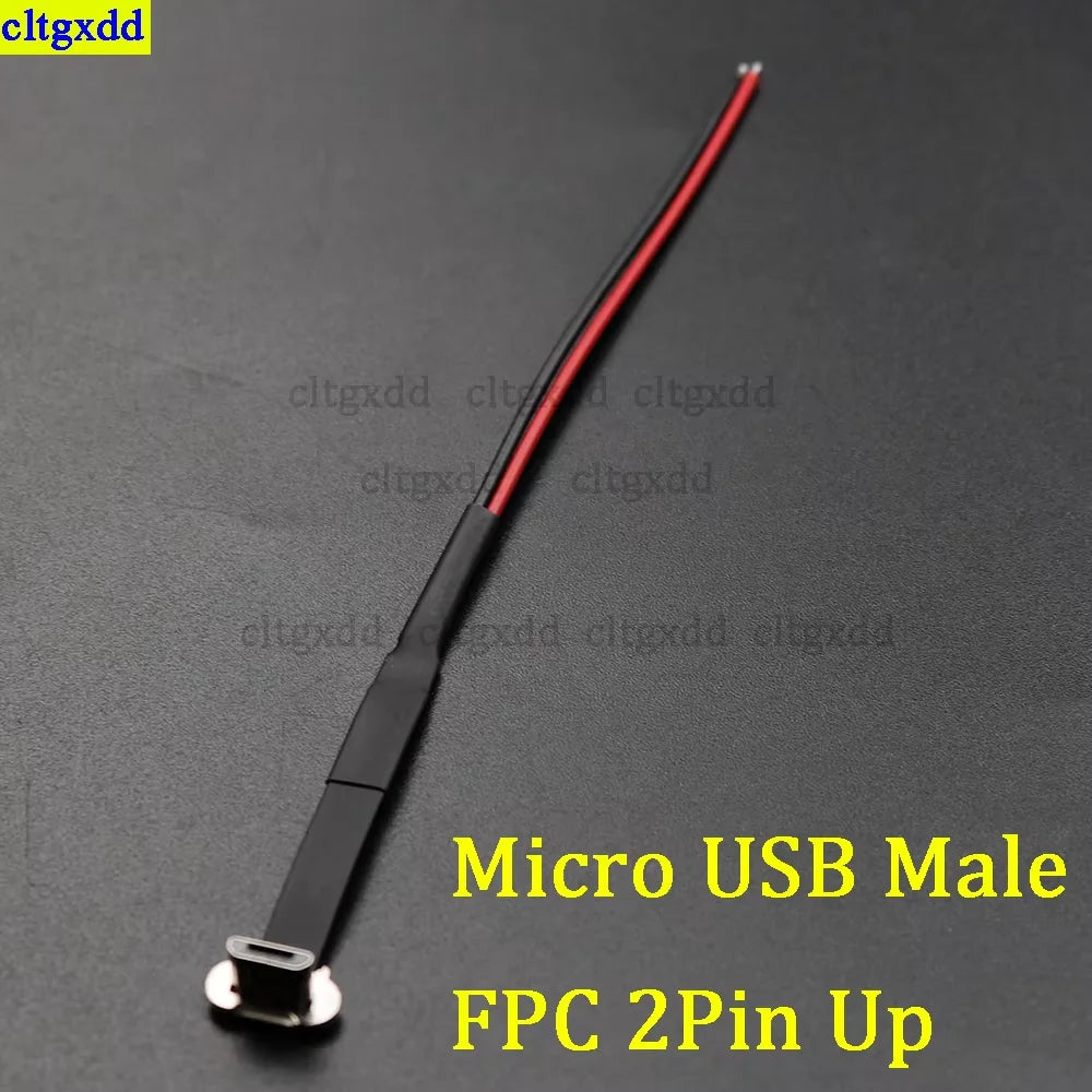 ClTGxDD 1 Piece USB C Type-C FPC 2-Pin 3-Pin with Resistor R1 Soft Flat Cable Male Head Mobile Phone Fast Charging Cable Extensi