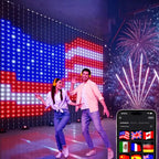Smart RGB LED Curtain Fairy Lights, Remote-Controlled & Music-Synchronized, Indoor Outdoor Christmas Decoration Lights