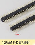1/5pcs Round Hole Pin Header 1.27/2.0/2.54MM Pitch Row Female/Male Single Row 1x40P / 2x40P Double Row Pin Round Pin Gold Plated