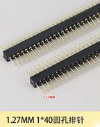 1/5pcs Round Hole Pin Header 1.27/2.0/2.54MM Pitch Row Female/Male Single Row 1x40P / 2x40P Double Row Pin Round Pin Gold Plated