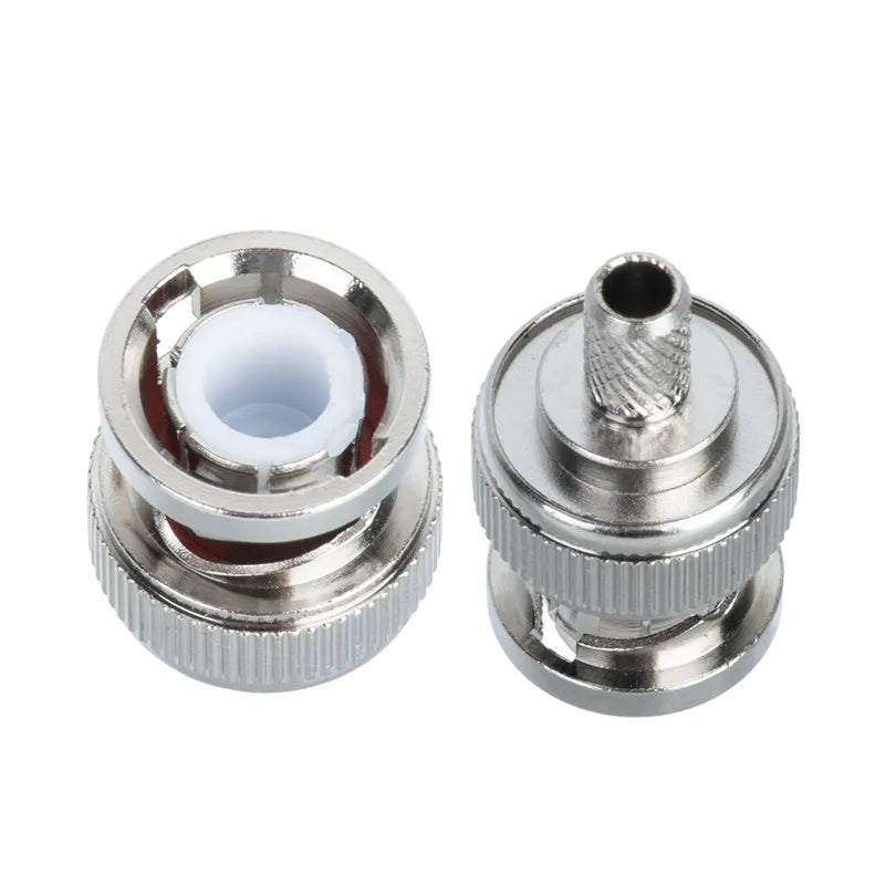 5/10Sets BNC Male Crimp Connector RG58 Cable Plug Adapter CCTV Security Camera IPC Communication Joint