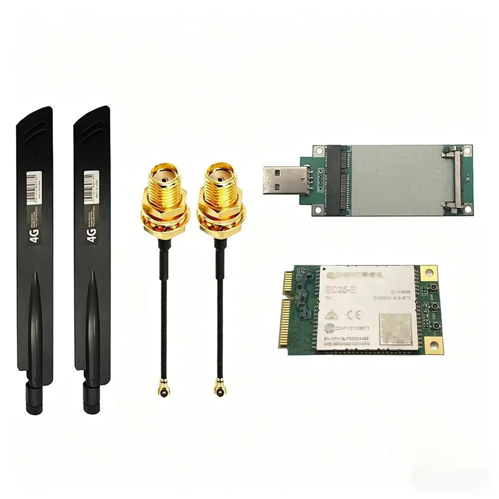 Quectel EC25-E MINIPCIE+4G antenna USB Adapter With card slot LTE CAT4+GNSS Module EC25EFA-512-STD for Europe/Middle East/Africa