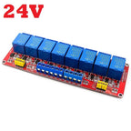 1 2 4 6 8 Channel 5V 12V 24V Relay Module Board Shield with Optocoupler Support High and Low Level Trigger for Arduino