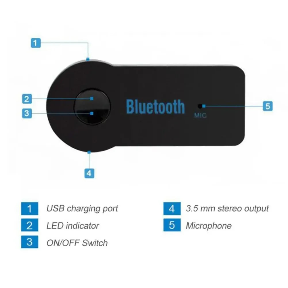 Adapter 3 in 1 USB Adapter Wireless Bluetooth Receiver Transmitter Audio Receiver Bluetooth Car Charger Car Aux for Car Kit