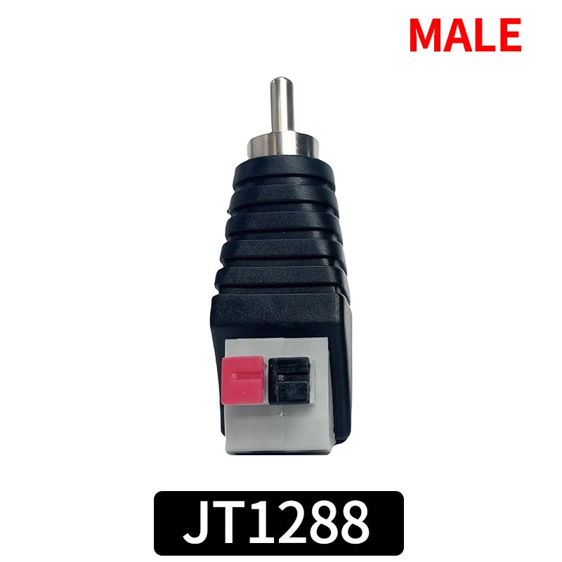 4/10/40 Pcs AV Audio Video Connector with Solderless Crimp - RCA Male/Female to Terminal Block for Speakers & Home Theater