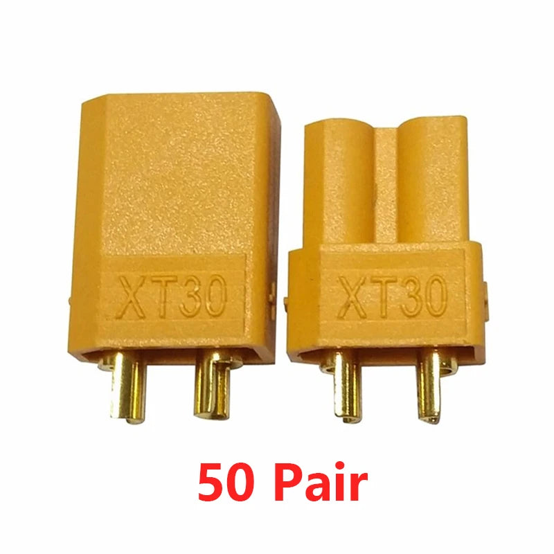 50pair/lot RC XT30 XT 30 Female Male Bullet Connectors Plug For RC Lipo Battery ESC Motor DIY Connector Toy Wholesale