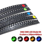5050 5730 1210 1206 0805 0603 0402 SMD LED Diode Kit Red Green Blue White Yellow Orange 600pcs=6colors x 100pcs