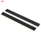 10PCS 2/3/4/5/6/7/8/10/12/16/20/40 Pin Single Row Straight Pin Female Header 2.54MM Pitch Connector Socket 2P/3P/4P/16P/20P/40P