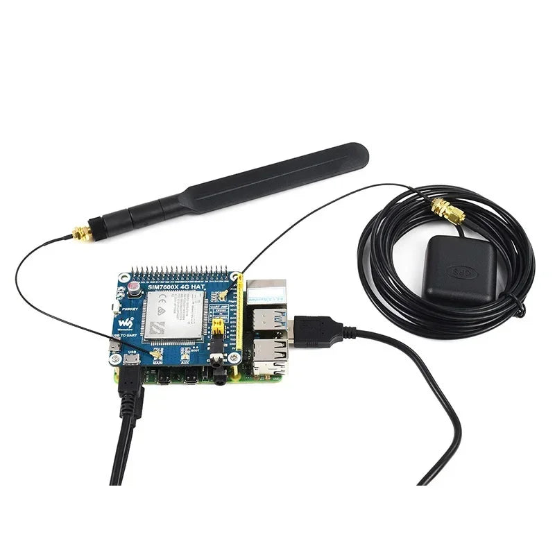 SIM7600G-H/CE 4G Expansion Board-GNSS Positioning Supports LTE Cat-1/3G/2G Compatible with Raspberry Pi/Jetson Nano for Global