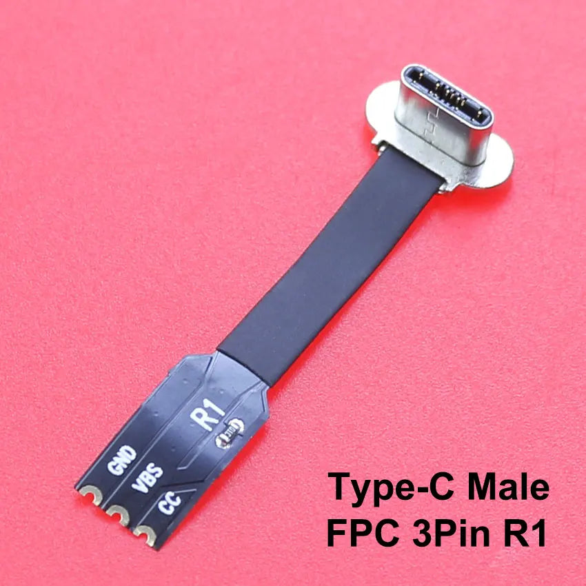 Type-C Micro USB Connector FPC 2Pin 3Pin W/ Resistor R1 Soft Flat Cable Male Charging Cable Fast Charge Wire Extention For Phone