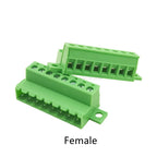 1Set Solderless Docking Type 2EDGRKC 5.08MM Screw Terminal Block Connector PCB Plug-in Type 2EDG Type Green Terminal Block