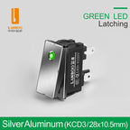 LANBOO High-End Quality Latching  Rocker Switch 20A 16Amp Current Push Button 2no2nc with LED 3-8V/9-24V/220V