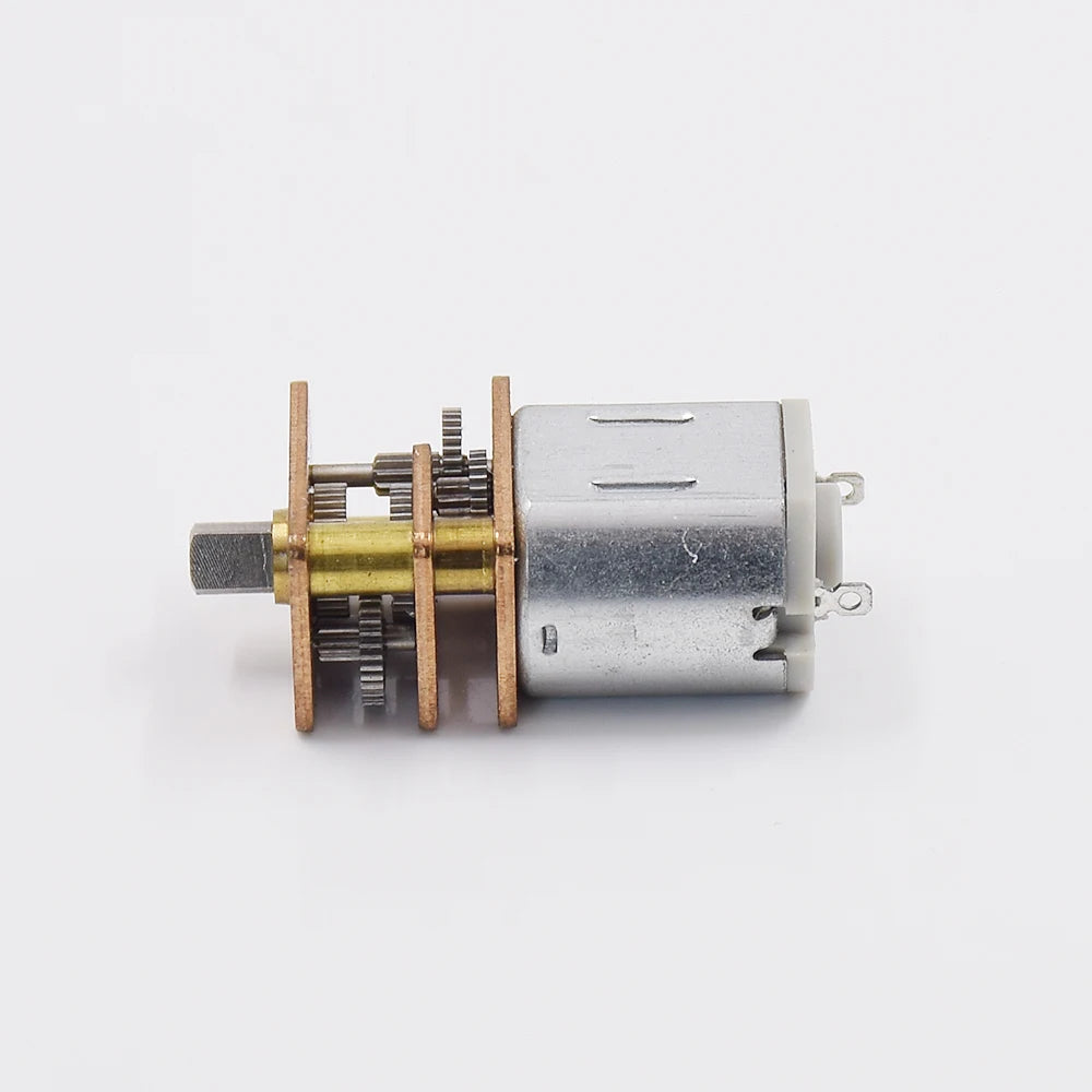 1PC Mini N10 Full Metal Gearbox Gear Reduction Motor DC 3V 5V 6V Slow Speed Smaller Than N20 Motor for 3D Printing Pen/ Robot