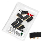 2 3 4 5 6 8 10 12 15 20 40 Female Pin Header Socket Gold Plated Solderless Single Row 2.54mm 2.54 mm 4pin 20pin 40pin Connector