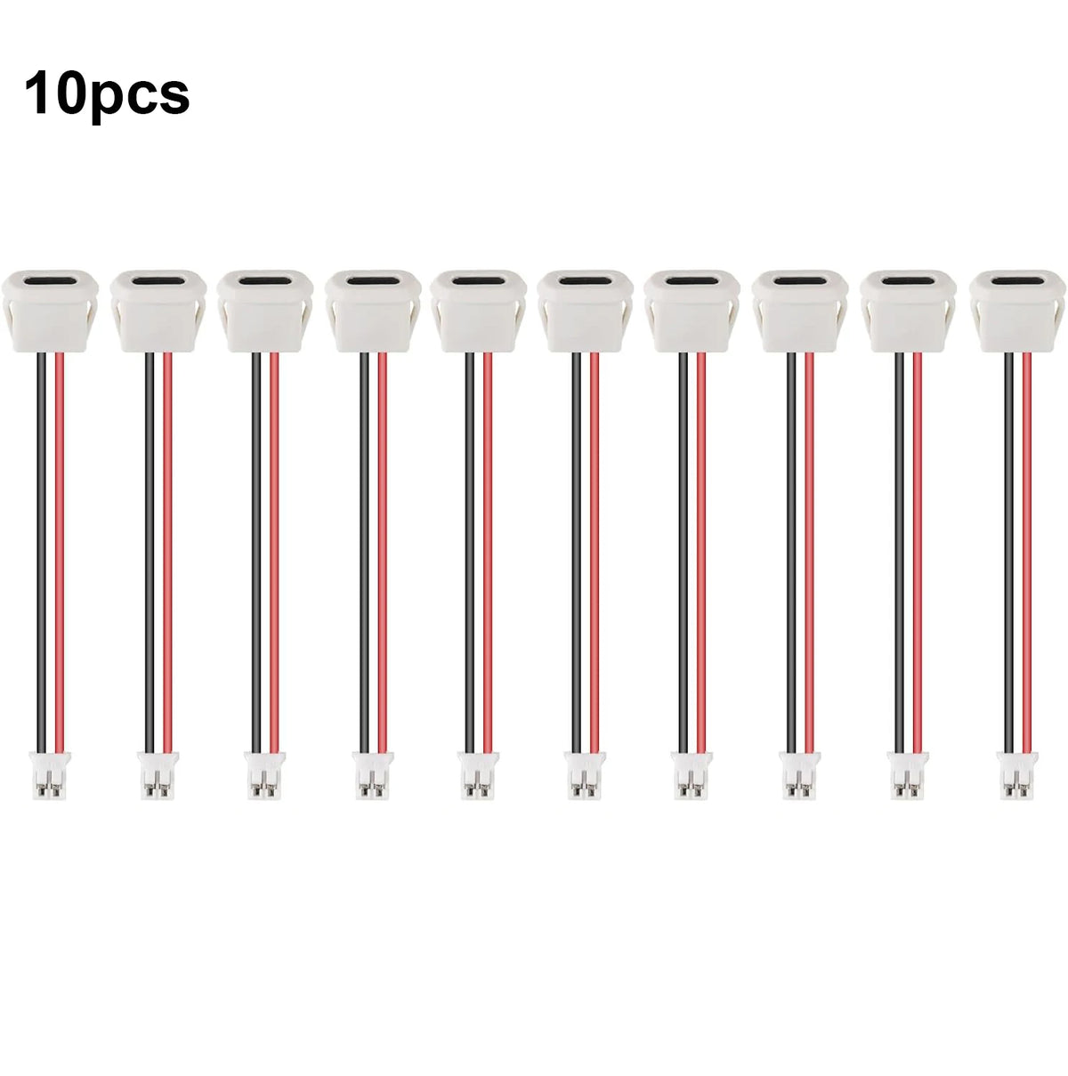 10pcs Type-C Female Chassis Connector USB C Female Chassis 2P Direct Crimp Jack Female Charging Port Waterproof Extension Power
