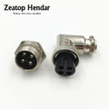 5 Sets Electric GX16 M16 Elbow 90 Degree Right Angle 4 Pin Aviation Connector Female Plug and Male Chassis Mount Socket