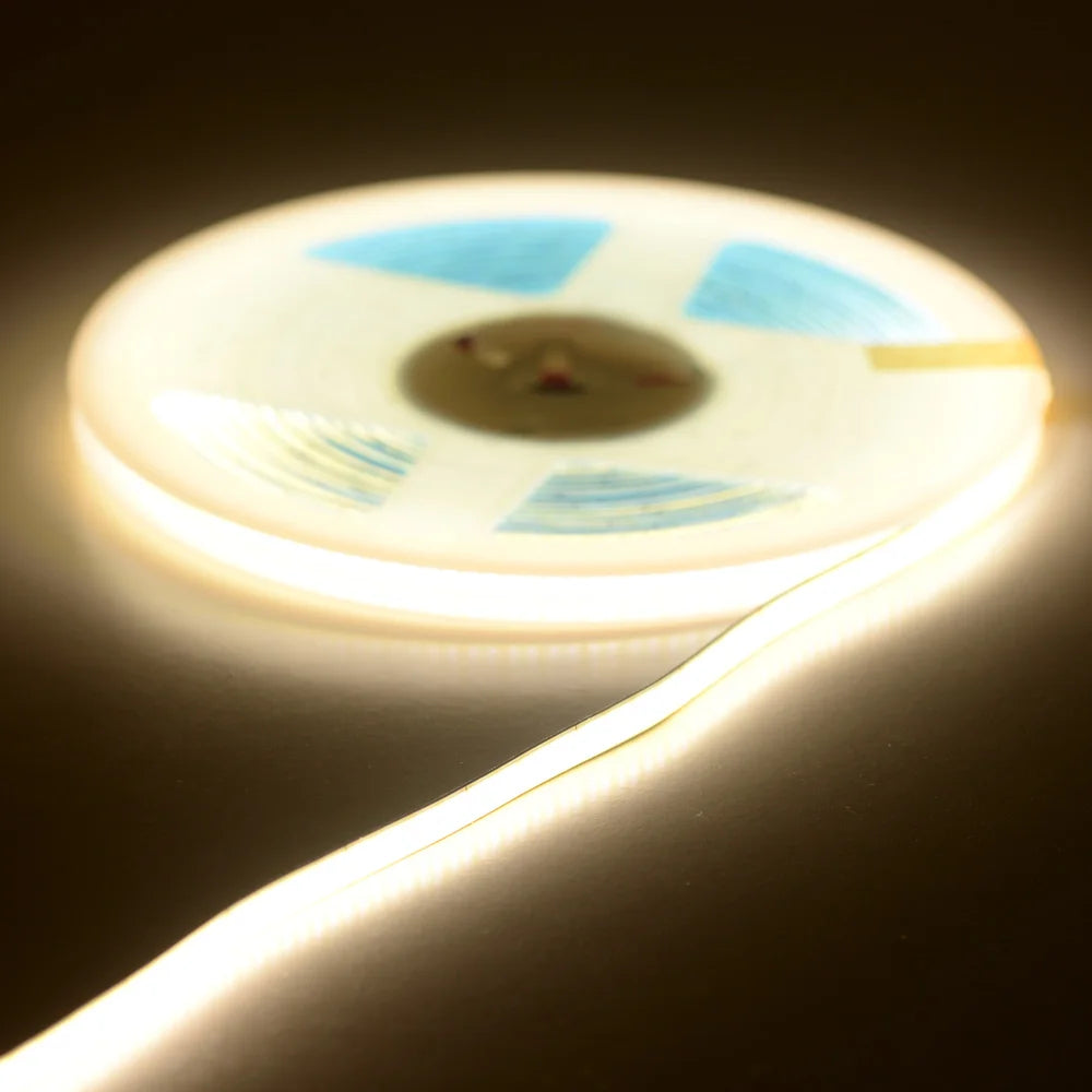 3mm/5mm Thin Color COB LED Strip Light DC 12V 24V Flexible LED Tape for DIY Lamp 3000K Red Ice Blue Pink Orange Amber Dimmable