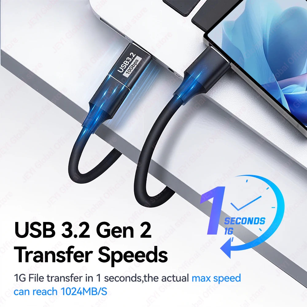 JEYI 5Pcs USB-A to Type-C Extension Adapter USB-C To USB 3.2 10Gbps OTG Coverter For Laptop PC Connector Converte S23 IWatch