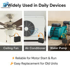 1PCS CBB61 Capacitor 0.8uF to 25uF 450V AC Motor Fan Run Start Super Capacitor Condensador for Ceiling Fan Air Conditioner Pump